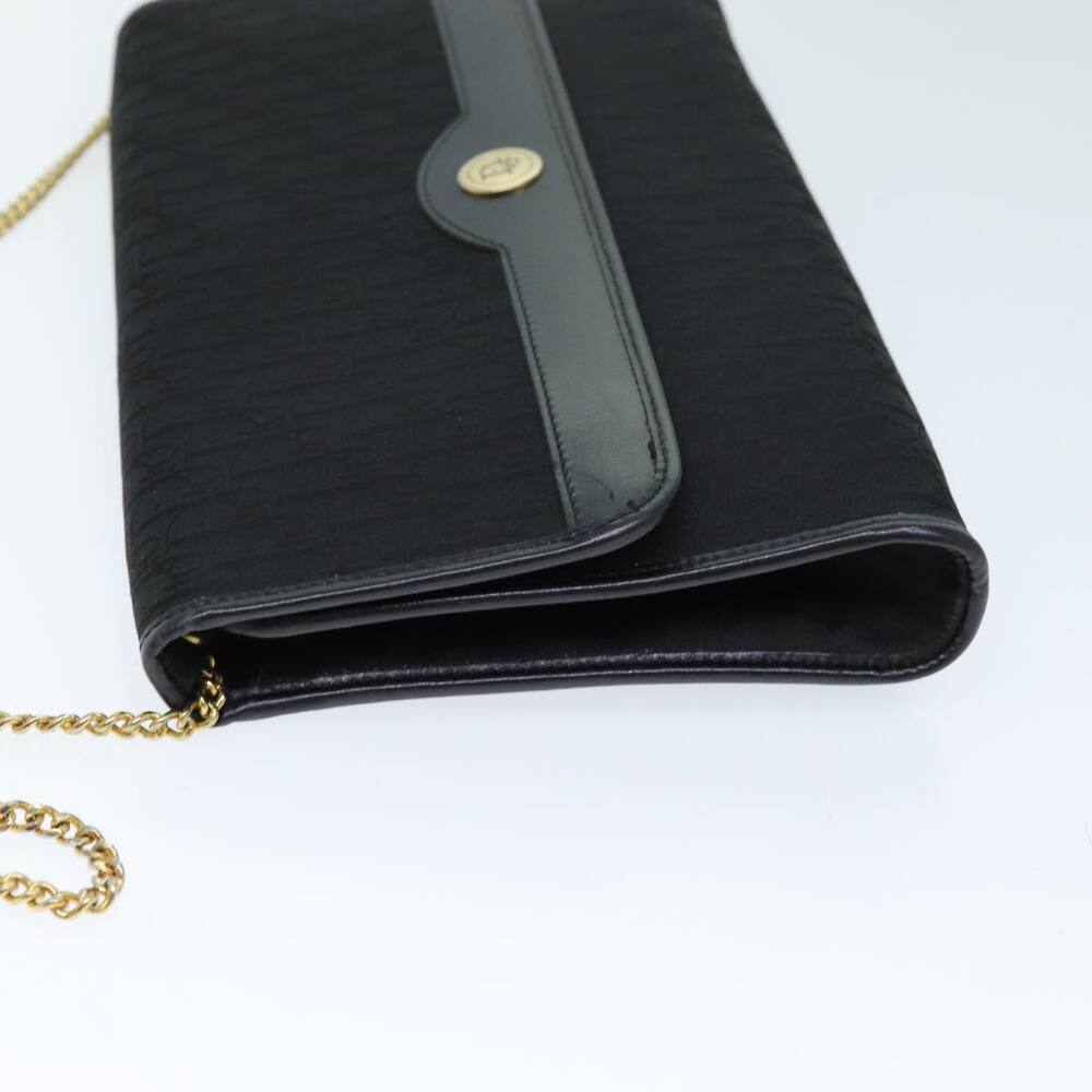 DIOR Trotter Canvas Chain Shoulder Bag Black - Picture 5 of 12